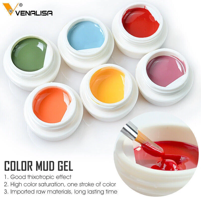 VENALISA Colour Mud Gel Pure Color Paint Gel, Nail Art Design Gel Polish 22-50 - Image 3 of 4