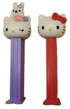 (2) VTG 1976, 2003 Sanrio PEZ Candy Dispensers - Hello Kitty, Flowers, Bunny
