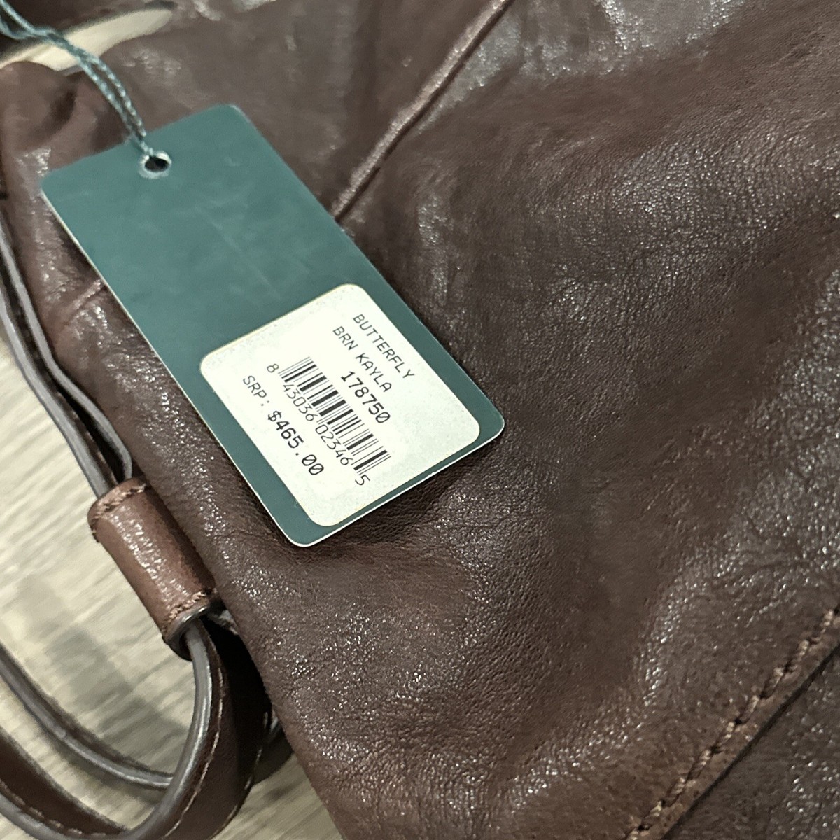 Lockheart leather Butterfly brown Purse handbag Kayla 178750 NWT