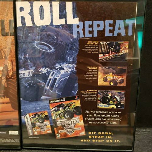 FRAMED 2002 Monster Jam Maximum Destruction Monster Truck Video Game Wall Art - Picture 6 of 8