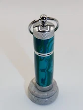 Handmade Key Chain Lighter replaceable flint! Made w/ Chrysocolla TruStone. #37