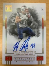 2018 impeccable Victory Rob Gronkowski on card 1/5 