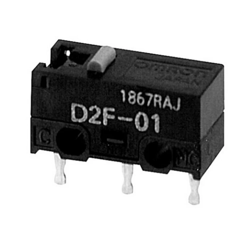 D2F-01 Miniatur-Microschalter 1xUM 30V 0,1A mit Stößel D2F01 von Omron