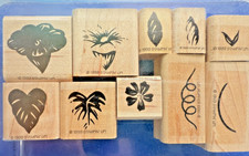 Vintage Stampin Up Stamp Set MARVELOUS MORNING GLORY 1999 Rubber Wood Stamps
