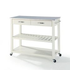 Stainless Steel Top Kitchen Prep Rolling Cart
