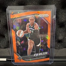 2025 Panini Prizm WNBA - A'ja Wilson #76 Orange Ice Prizm