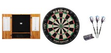 Bristle Dartboard  Oak Cabinet  Mamba Tungsten Darts Set
