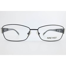 Nine West NW1025 001 Black Zebra Print Rectangular Eyeglass Frames 53-15-135