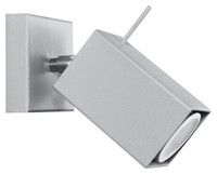 Grauer Wandspot Eckig GU10 Verstellbar Wandleuchte Flur Wohnzimmer Faleria