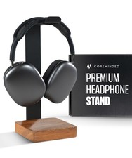 Universal Headphone Stand for Desk, Solid Wood Gaming Headset Stand, Heavy Du...