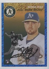 2023 Chrome Platinum Anniversary Blue Shimmer Refractor 92/100 Norge Ruiz 02wb