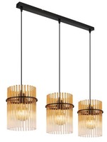 Globo Ha Gorley HäNgeleuchte Metall Schwarz Matt, 3X E27, 140 Cm, IP20, Design-S