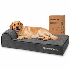 The Dog  s Bed Orthopedic Memory Foam Dog Bed with Headrest Large, 6-Inch