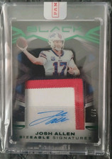 Panini 2022 Black Josh Allen Sizeable Signatures Jerseys Auto  3/3 (ENCASED)