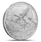 ZOMBUCKS LIBERTATTERED 1 OZ SILVER BU ROUND - FREE CAPSULE