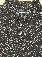 NWT Ben Hogan Performance Short Sleeve Polo Men  s XLarge Black Confetti UPF 50