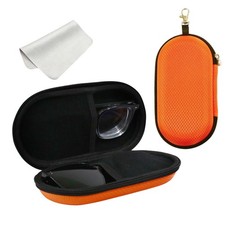 Double Eyeglasses Case, Hard Shell Dual Sunglasses Organizer with Zipper Clip...