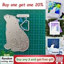 Flourish Bear die Cutting Dies Scrapbooking Paper Card Embossing Stencils Crafts