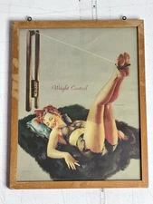 Vtg 1940s Gil Elvgren Pin-Up Lithograph "Weight Control" Louis F Dow Co Framed