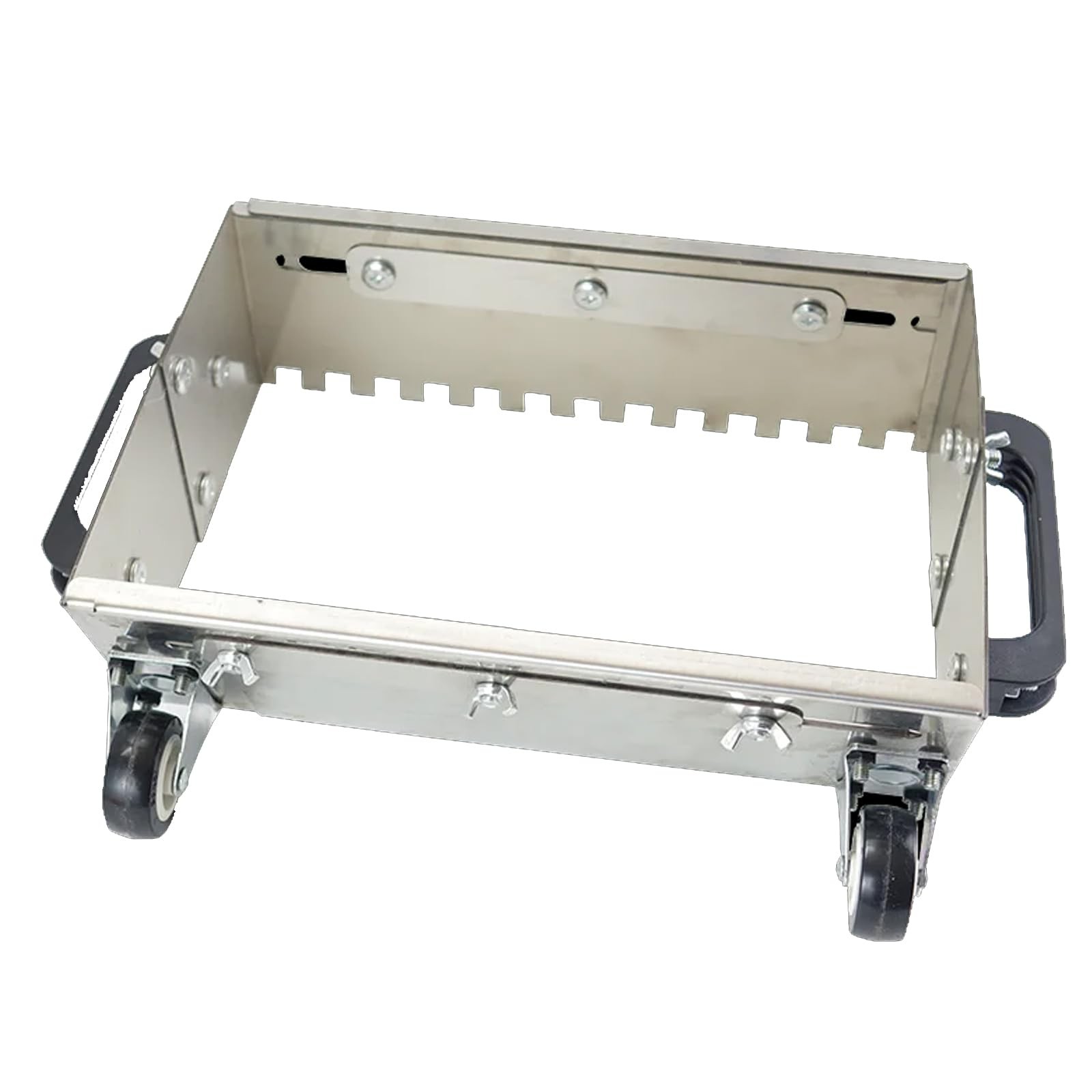 31.5in Adjustable Notched Trowel Mortar Comb with Wheels for Tile Leveling