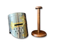 Crusader Knight Templar Helmet 18 Gauge Steel  Knight Cosplay Helmet Display