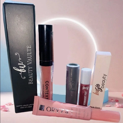 NEW 6 Piece High End Lipstick Set | Nudes, Pinks, Reds | Context, Oryza & More