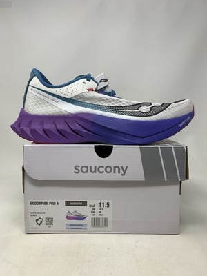 Men's Saucony Endorphin Pro 4, White/Shadow, 11.5 D Medium US