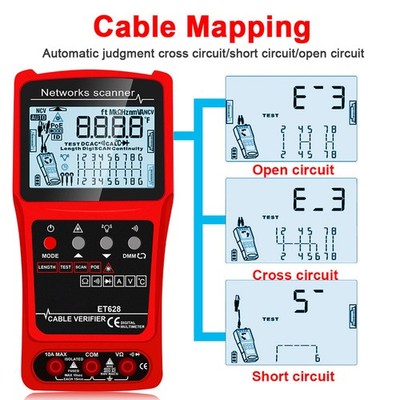 Multifunctional Wire CAT5 CAT6 Network Cable Tester Line Finder Digit SET
