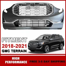 For 2018-2021 GMC Terrain Front Bumper Cover Grille Assembly Kit 6 Sensor Holes