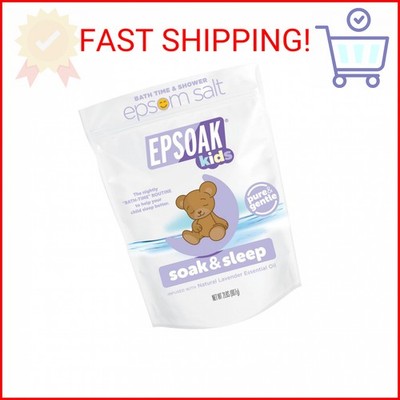 Epsoak Kids Epsom Salt 2 lb. USP Magnesium Sulfate with Lavender Scent Resealabl