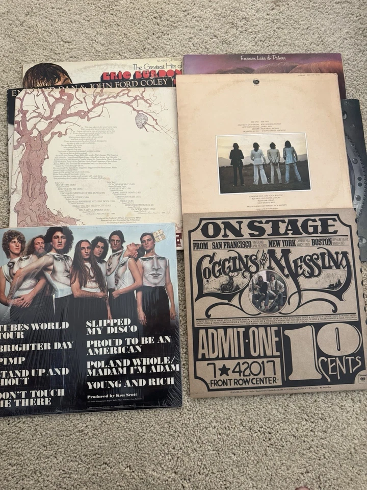 Lot Of 8 Classic Rock Vinyl Records LP - Rolling Stones , Loggins Messina, Etc Foto 3 de 4