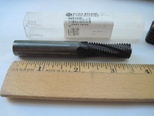 1/2", 3/4" 14 NPS Solid Carbide Thread Mill TiAlN, Lightly Used Allied TM14NPS