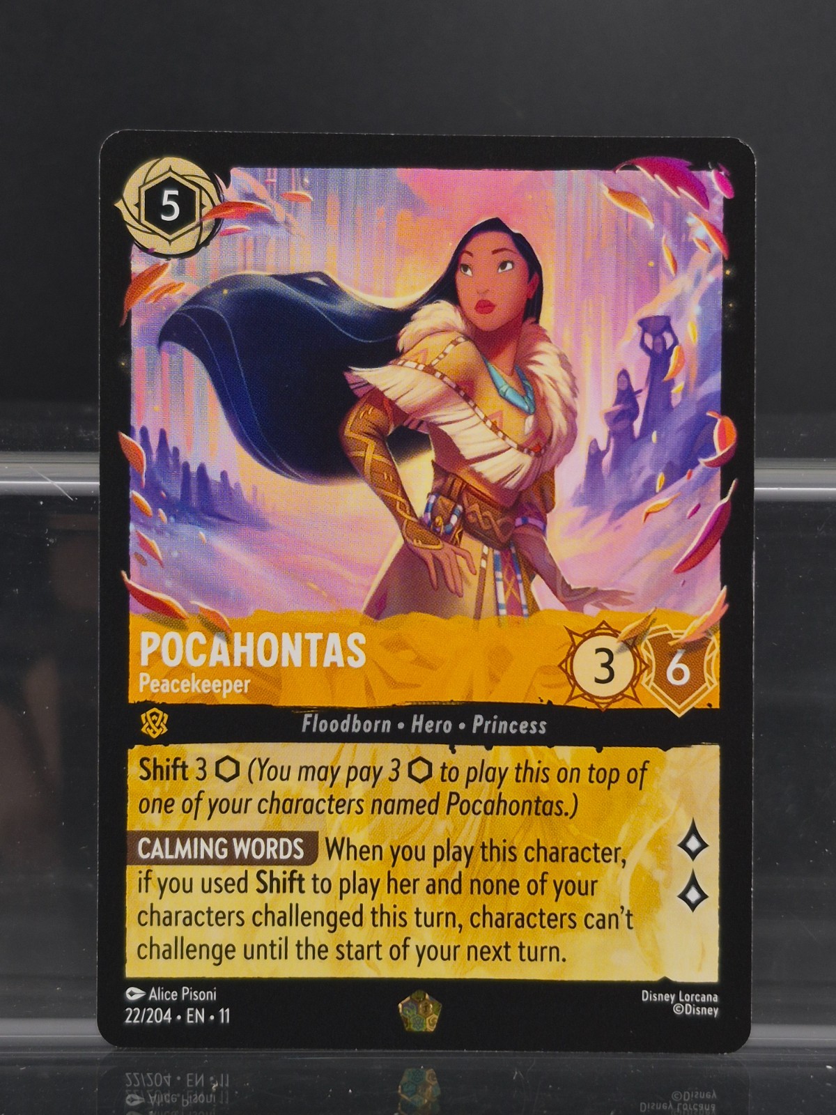 Disney Lorcana Pocahontas - Peacekeeper 22/204 Winterspell Legendary