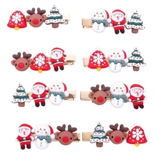 2pcs Christmas Hair Clips for Girls Cute Christmas Hair Clips Duckbill Clips 