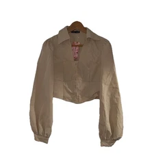 Shein Long Sleeves Button Up ColarBlouses Women's Size Large 8/10