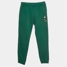 Emporio Armani Kids Green Cotton Jogger Pants 10Yrs