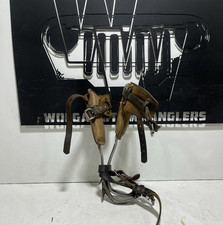 VINTAGE MELLING FORGING CO. MICH. LINEMAN POLE/TREE CLIMBING SPIKES  PADS NICE