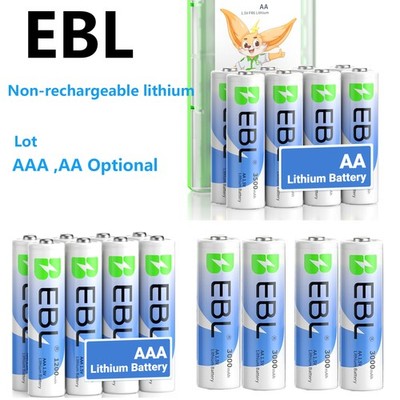 EBL AA,  AAA Lithium Batteries 3000mAh Non-rechargeable   Exp.2033 Lot