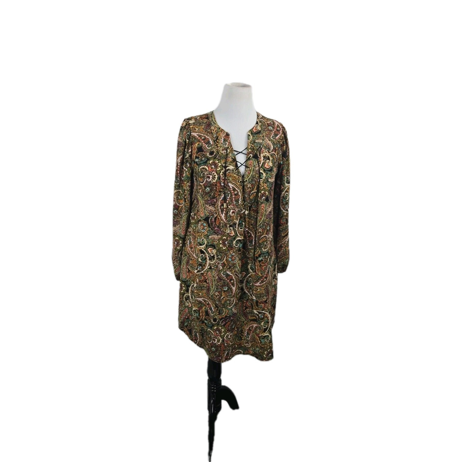 Women's Dress L Emma & Michelle Dress Paisley Tunic  Boho Chic Hippie