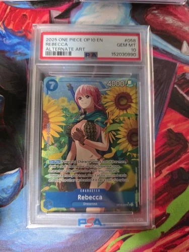 2025 ONE PIECE OP10-ROYAL BLOOD ALTERNATE ART #058 REBECCA PSA 10