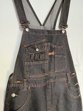 Vintage Crest Jeans Denim Overalls Size L Utility Streetwear Grunge