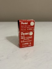Pentel PPR-5 Red 0.5mm Refill Lead, Open Box of 8 Unopened Tubes