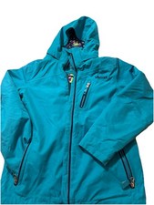 Marmot Jacket Youth Kids Large Blue Polyester Hooded Full Zip Pocket Girls