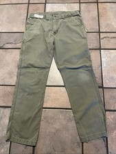 Carhartt B324 ARG Green Relaxed Fit Carpenter Pants Workwear Size 38x32