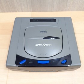 Sega Saturn Console with 2 Virtua Stick controllers & 3 games Japanese Gray
