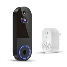 1080p Wireless Wi-Fi Video Doorbell Camera with Night Vision, Two Way Audio, ...