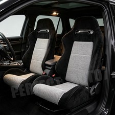 Universal Pair Reclinable Blackwhite Plaidsport Racing Seats Wslider Leftright Universal Pair Reclinable Blackwhite Plaidsport Racing Seats Wslider Leftright