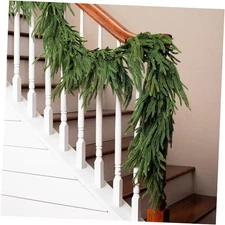 Extra Full 6 ft Real Touch Norfolk Pine Garland Realistic 6ft, Christmas 6 Foot