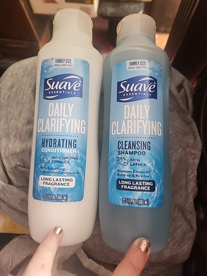 Suave Essentials Daily Clarifying Cleansing Shampoo & Hydrating Conditioner