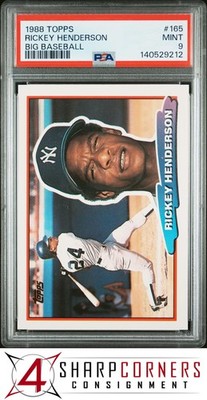 1988 TOPPS BIG BASEBALL #165 RICKEY HENDERSON YANKEES HOF PSA 9 | eBay